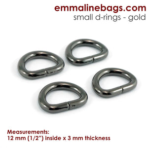 Emmaline D-Rings - 1/2 inch (12mm)