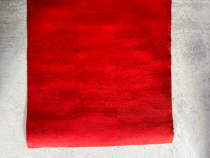 Cork Fabric in Red Candy