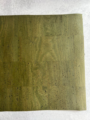 Cork Fabric in Surface Forest Green