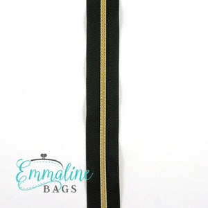 Emmaline Zippers by the Yard - Black Tape SIZE 3