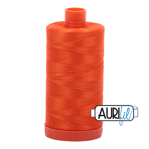 Aurifil 50 wt. 1104 in Large, Neon Orange