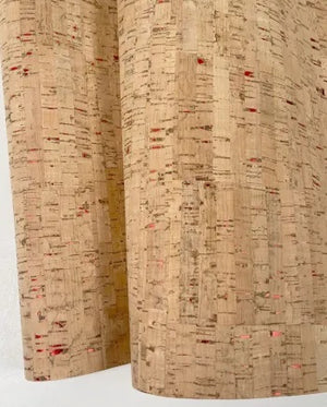 Cork Fabric in Natural with Blue