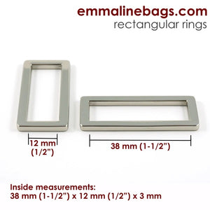Emmaline Flat Rectangle Rings 4 Pack - 1.5 inch (38mm)