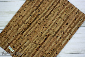 Cork Fabric in Natural Stripes