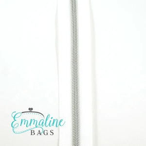 Emmaline Zippers by the Yard - White Tape  SIZE 5