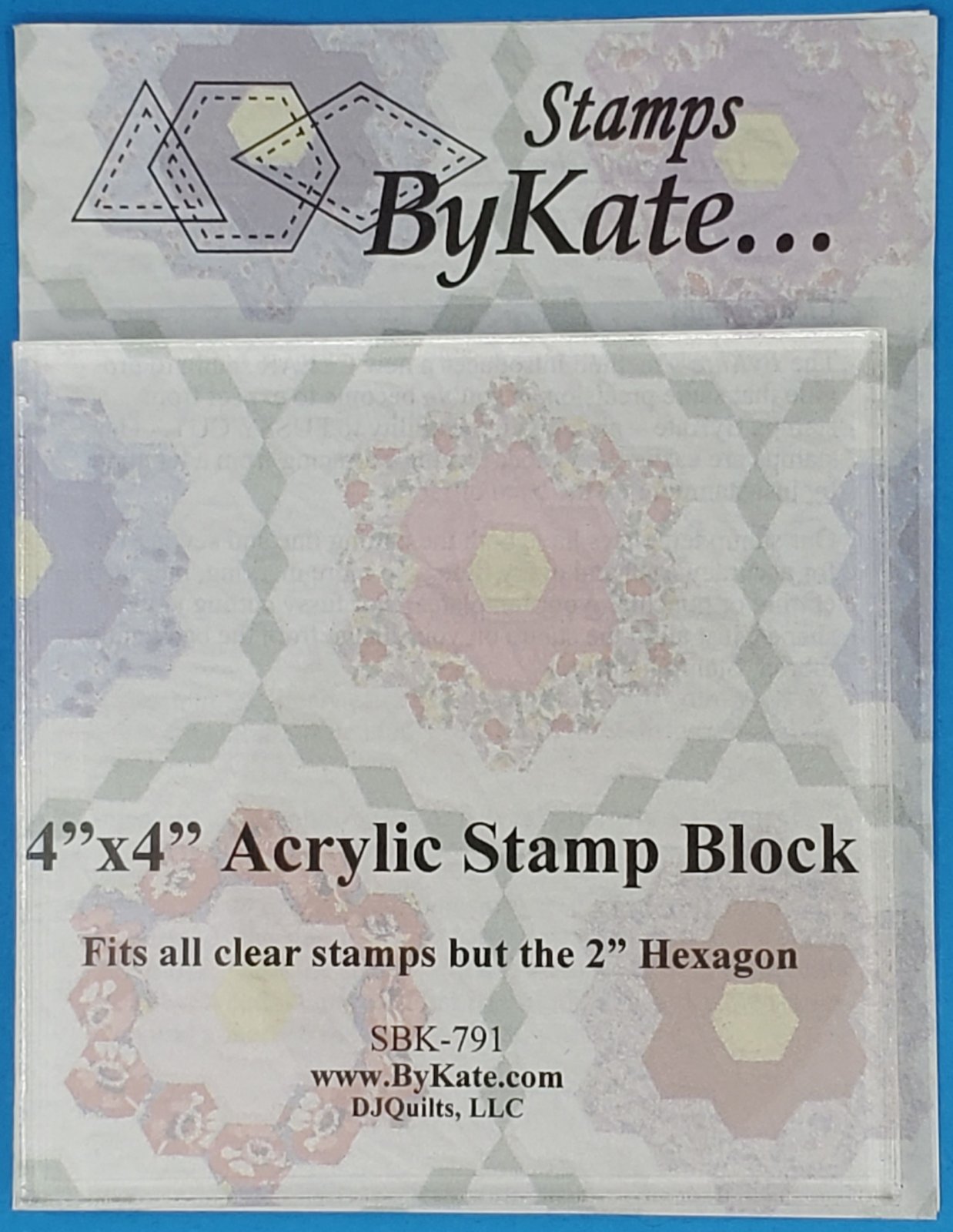 Stamps by Kate - 4 x 4 Acrylic Stamp Block – Threaded Lines