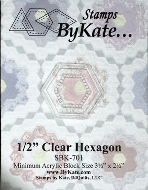 Stamps by Kate - 1/2" Hexagon Acrylic Stamp