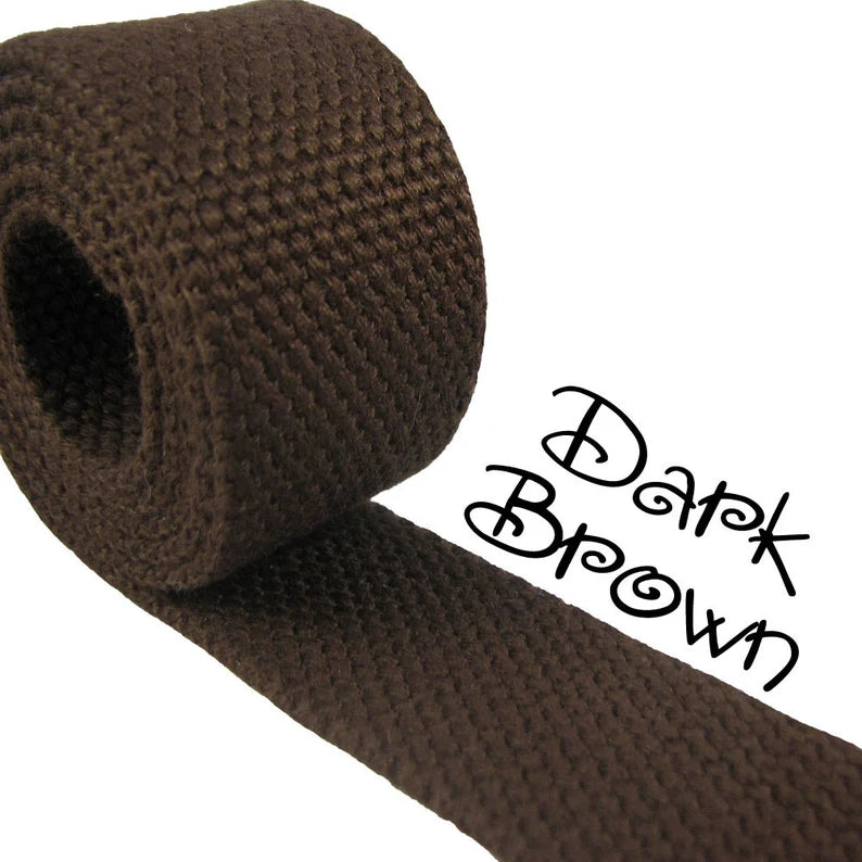 Cotton Webbing - Dark Brown – Threaded Lines